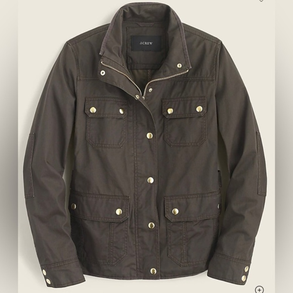 J. Crew Downtown Field Jacket XS Army Workwear Chore Coat‎ City Waxed Cotton
